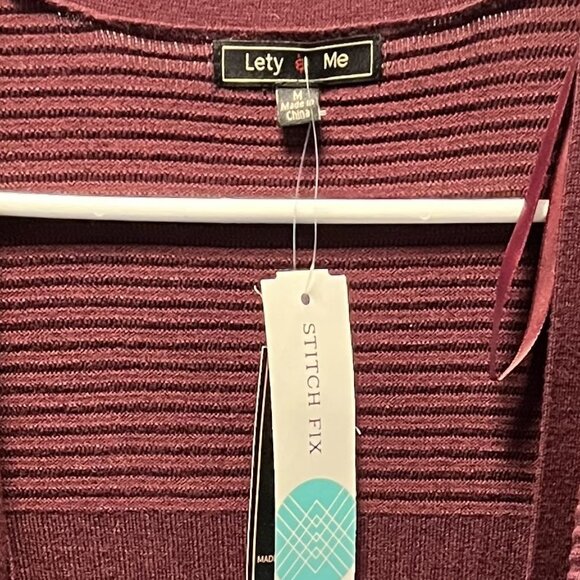 Lety & Me from Stitch fix, women's size M, Burgandy cardigan - Picture 2 of 2